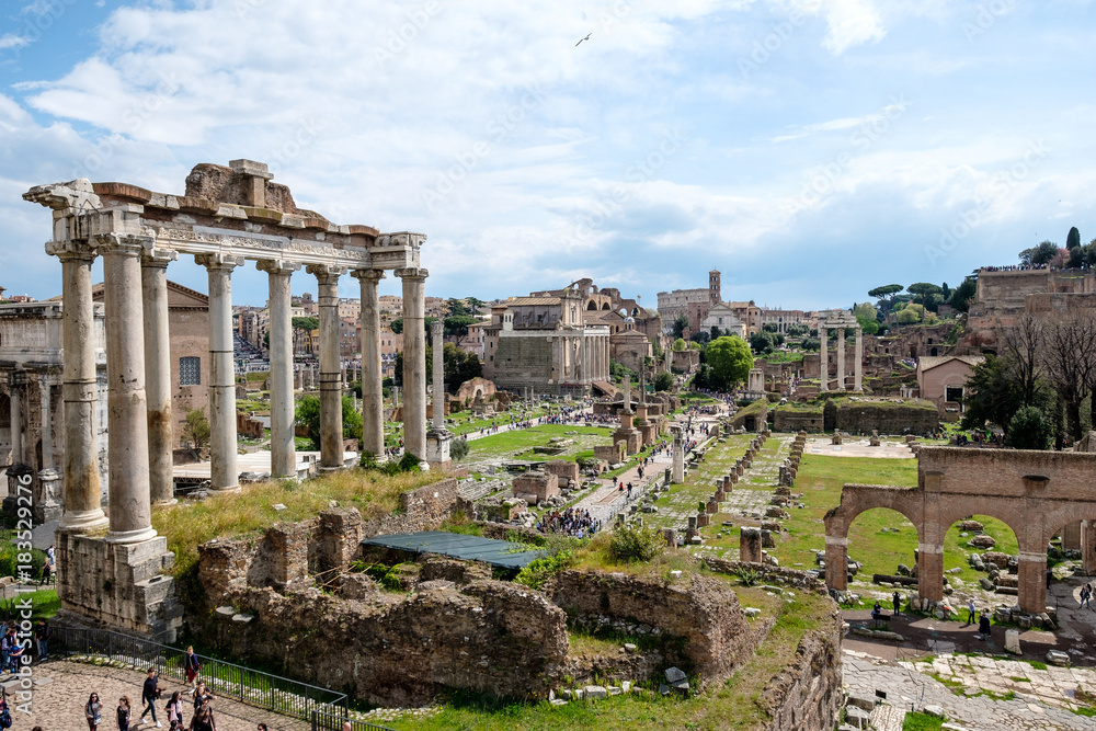 Roman forums. View from the Capitol Hill. Rome. Italy