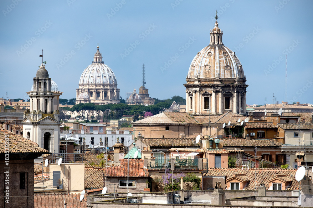 Roofs of the Eternal City. View from the Capitol Hill. Rome. Italy