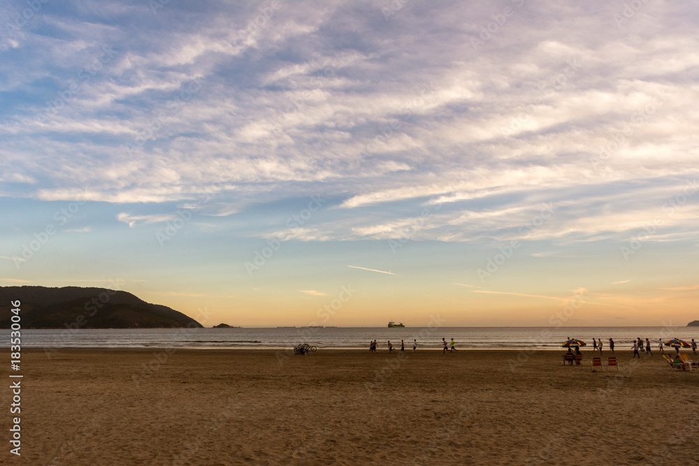 Obraz premium por do sol na praia
