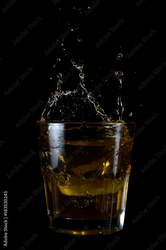 Lemon slice in a cup of tea Lemon slice in a cup of tea