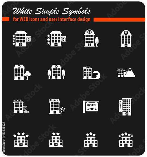 hotel icon set