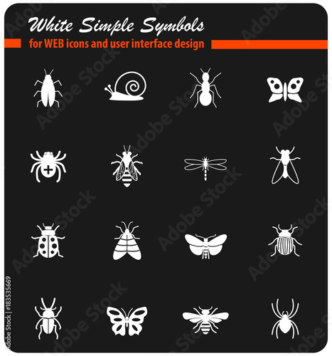 insects icon set