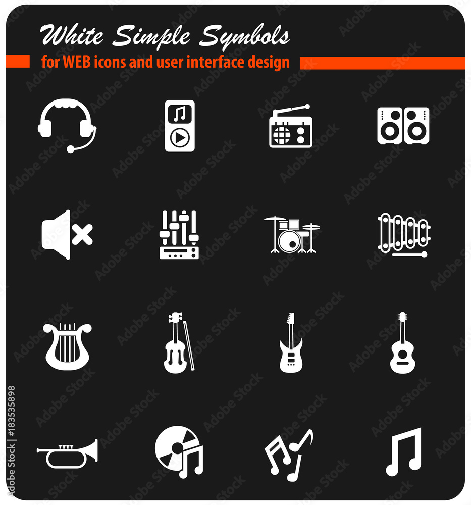 music icon set music icon set