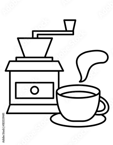 ミル カップ コーヒー 湯気 線画 Stock イラスト Adobe Stock ミル カップ コーヒー 湯気 線画 Stock イラスト Adobe Stock