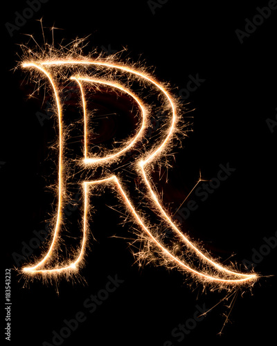 Fotografie Spark letter R