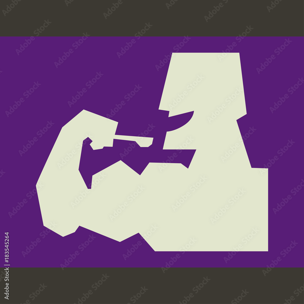 Bodybuilder fitness design character human gym sport club strong man silhouette vector illustration. Bodybuilder fitness design character human gym sport club strong man silhouette vector illustration.