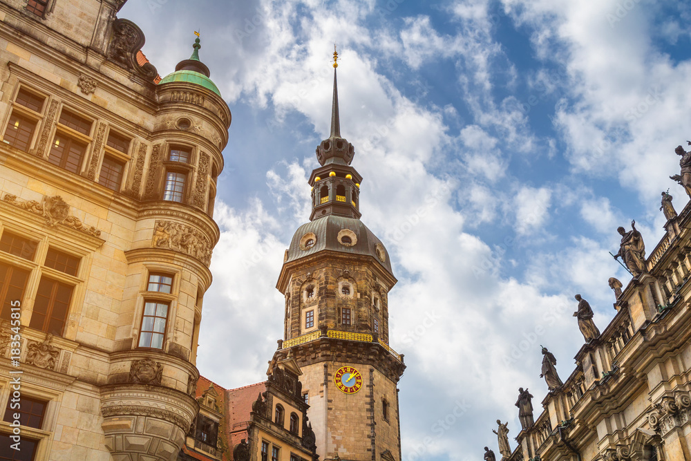 The ancient city of Dresden, Germany. Historical and cultural center of Europe. The ancient city of Dresden, Germany. Historical and cultural center of Europe.