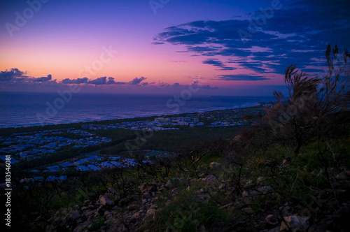 Sunrise at the top of Mount Coolum