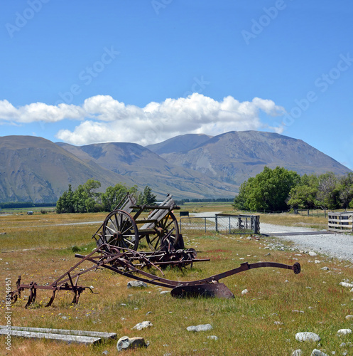 Historic Farm Equipment at Mesopotamia Station New Zealand photo