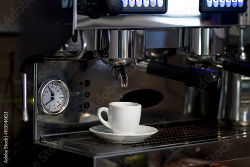 espresso shot from coffee machine