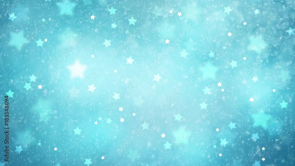 Snowfall on beautiful blurry star shape bokeh background. Christmas and New Year Holidays copy space greeting card. Snowfall on beautiful blurry star shape bokeh background. Christmas and New Year Holidays copy space greeting card.