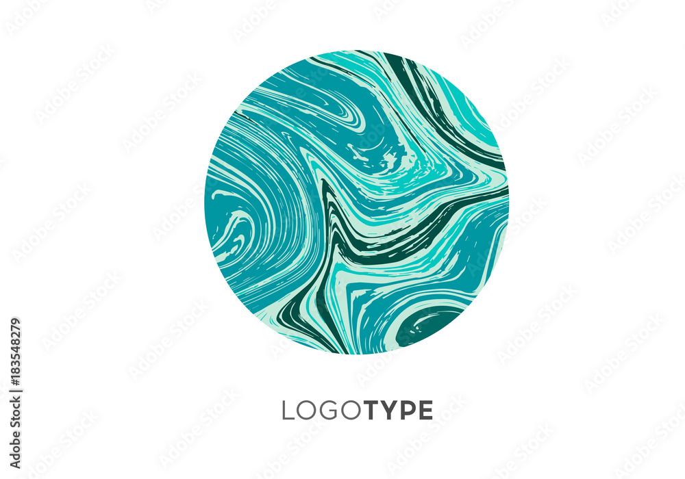 Vector Abstract Marble Logo Brand Company Design Template