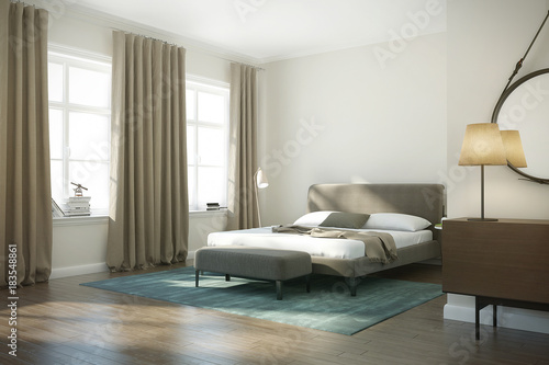 Modern white luxury bedroom