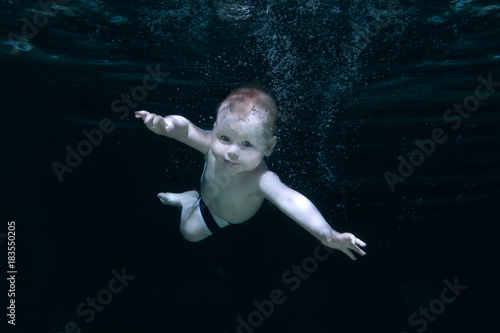 Child is under water.