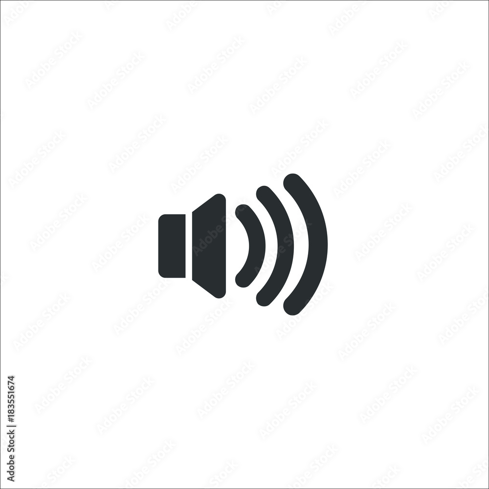 Volume control icon.High position Volume control icon.High position