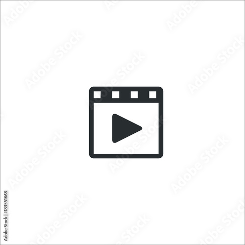 Play the film vector. Move icon