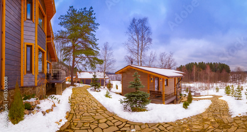Panorama of the cottage vil...