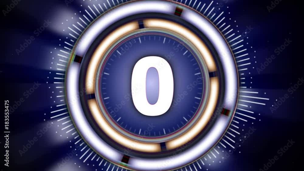 NUMBER 0, Top Ten Numbers Animation with Alpha Channel, Rendering, Background, Loop, 4k
