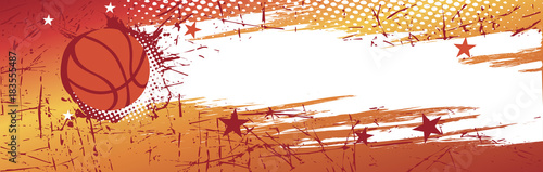 Horizontal basketball banner