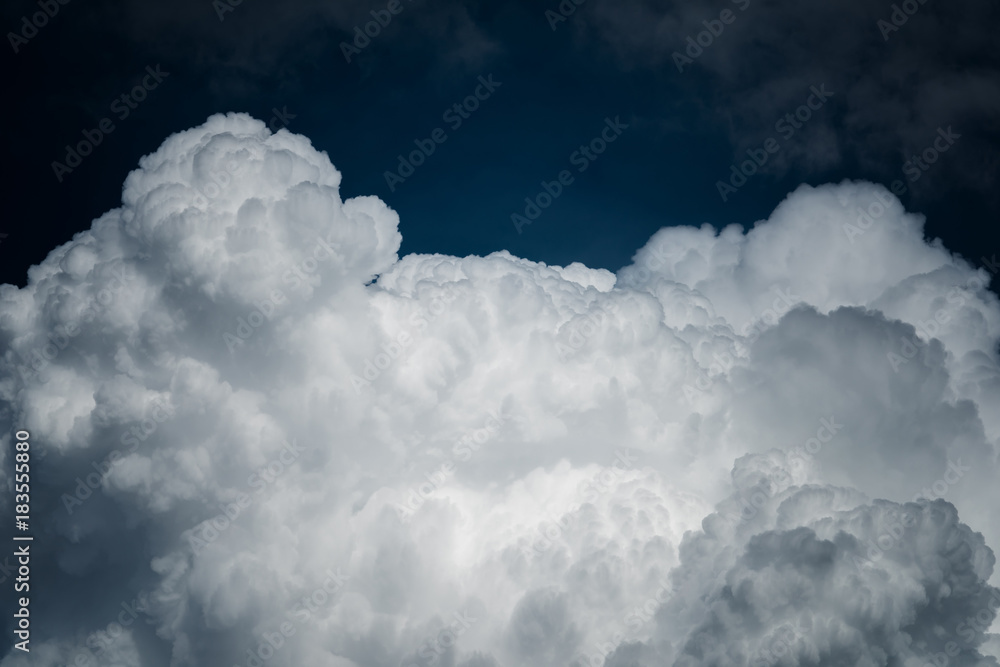 Close-up white cumulus cloud with blue sky for nature background Close-up white cumulus cloud with blue sky for nature background