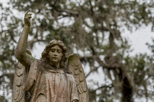 Angel Statue with Arm Raised © kellyvandellen