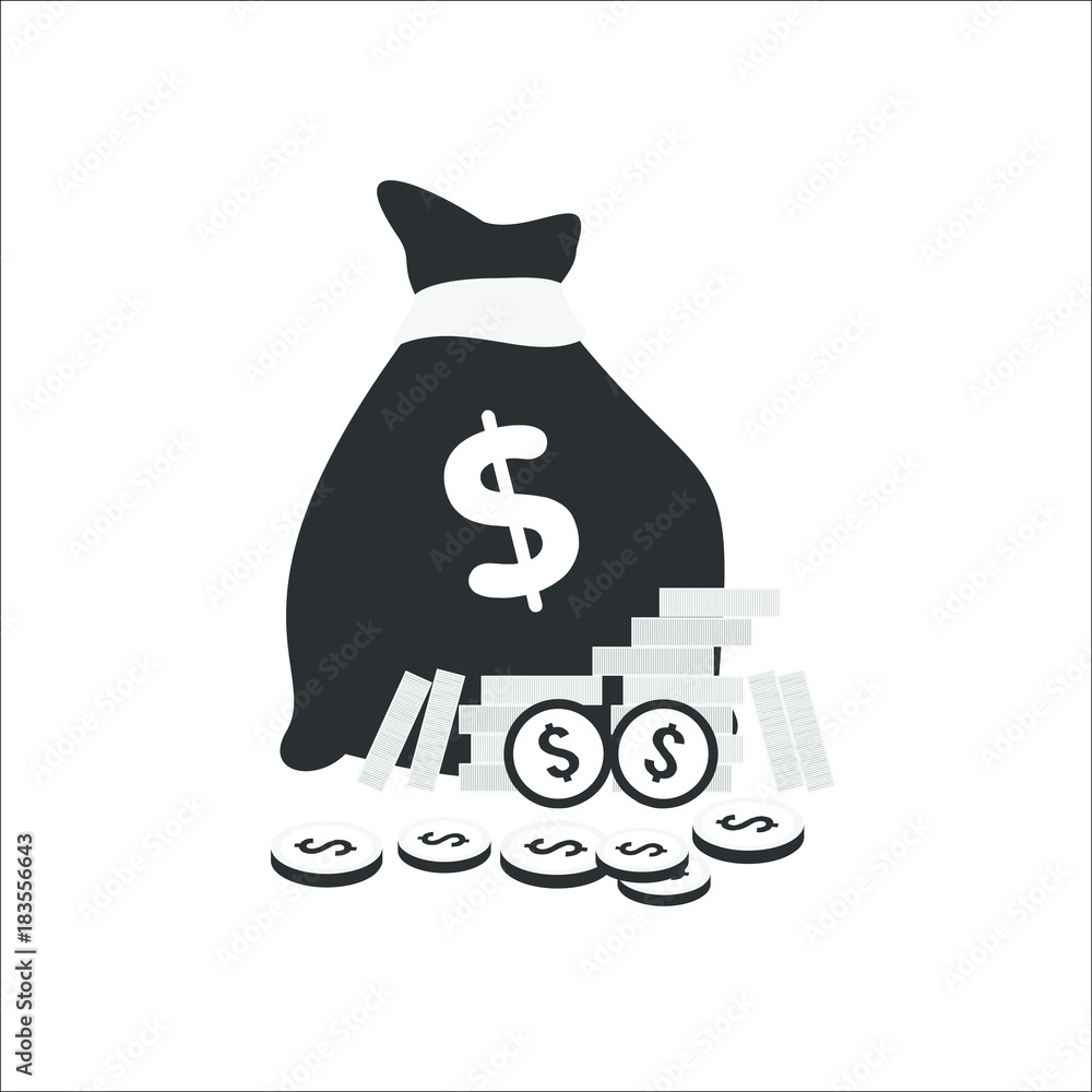 Money bag icon. Vector Illustration Money bag icon. Vector Illustration