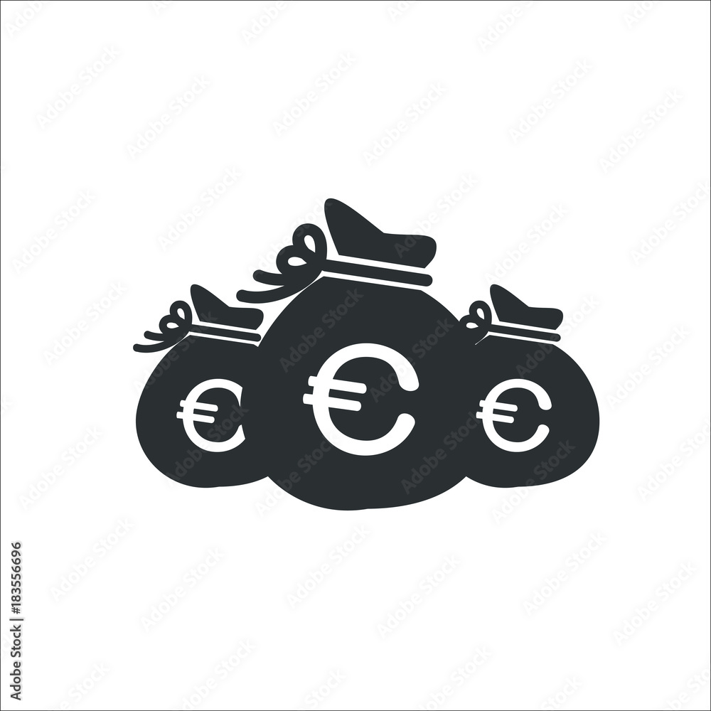 Money bag icon. Vector Illustration