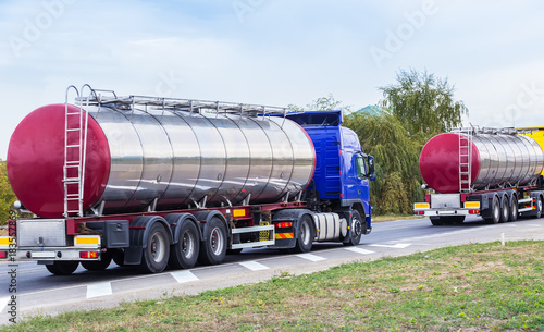 fuel trucks on the highway