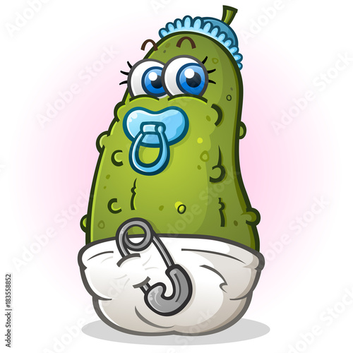 Baby Dill Pickle Cartoon Character