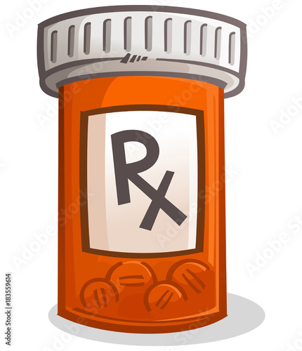 Prescription Pill Bottle Cartoon