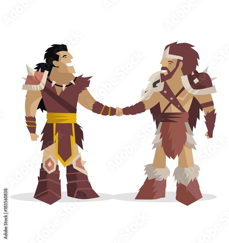 barbarians shaking hands