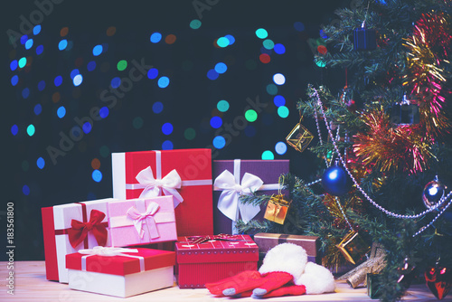 Red luxury New Year gift. C...