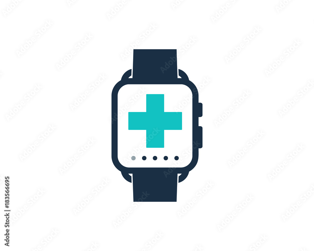 Fototapeta premium Smartwatch Medical Icon Logo Design Element