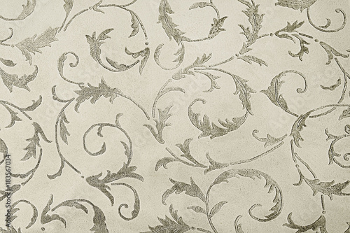 Grey botanical carpet pattern texture background