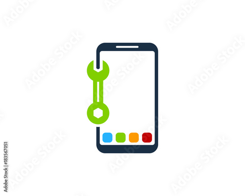 Smartphone Repair Icon Logo Design Element