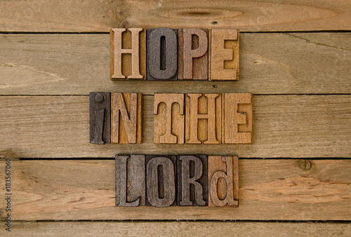 Hope in the Lord - A quote from the Bible