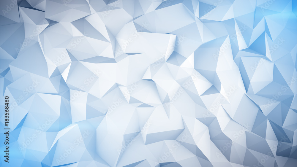 Light blue low poly 3D surface Light blue low poly 3D surface