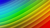 Rainbow gradient wavy curves abstract 3D rendering