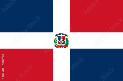 Official vector flag of Dominican Republic