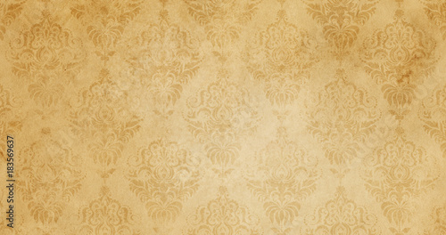 Old paper texture with floral patterns for background.