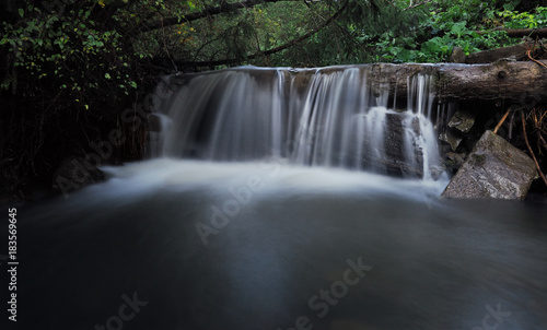 Fototapeta Naklejka Na Ścianę i Meble -  Waterfall at the carpatian mountains green forest