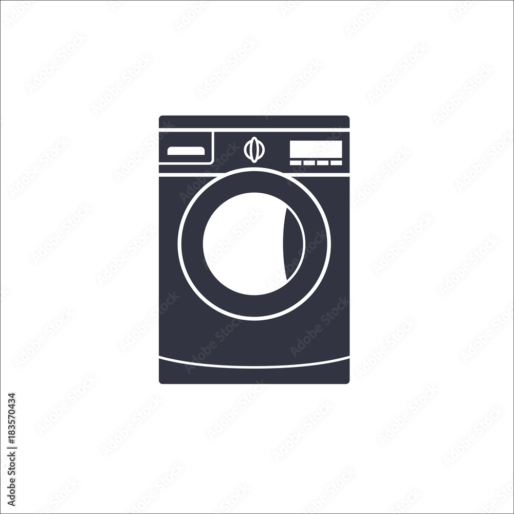 Washing machine icon. Vector Illustration