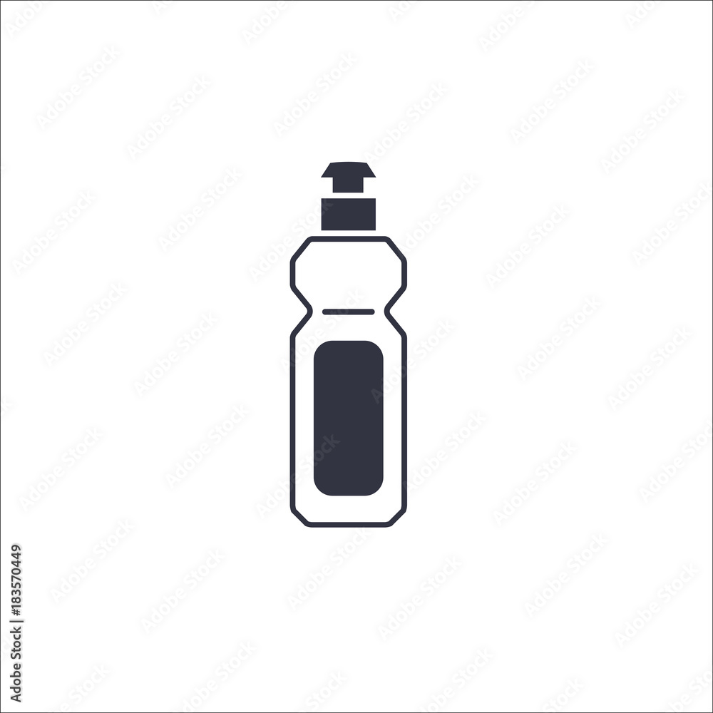 Cleaning tools. Detergent icon. Vector Illustration
