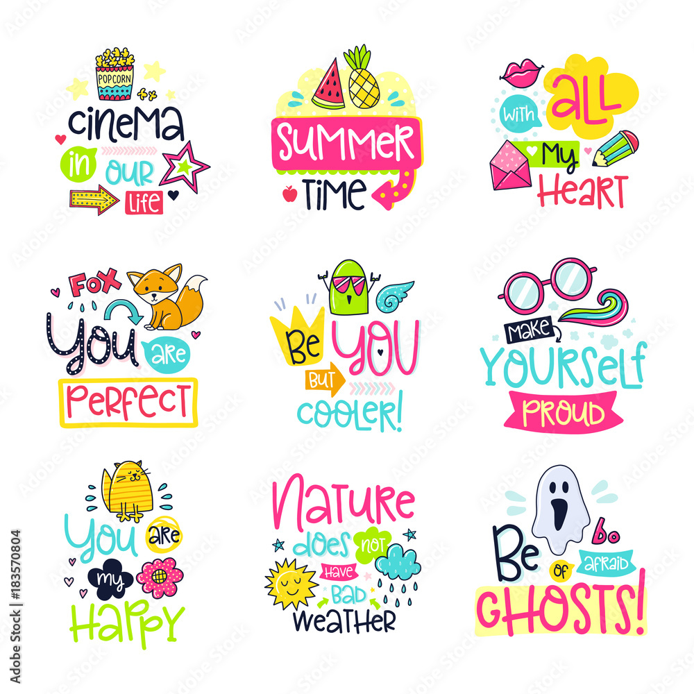 Fototapeta premium doodle vector posters