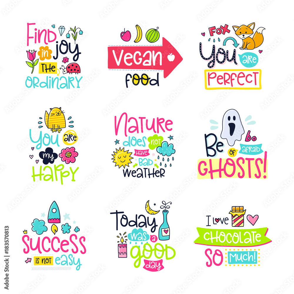 Fototapeta premium doodle vector posters