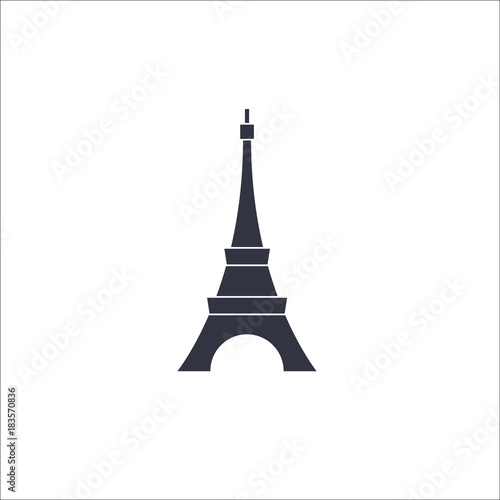 Eiffel Tower Icon. Vector Illustration