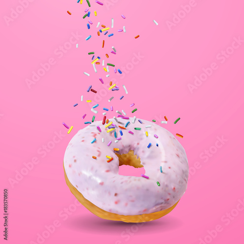 Tasty strawberry donut