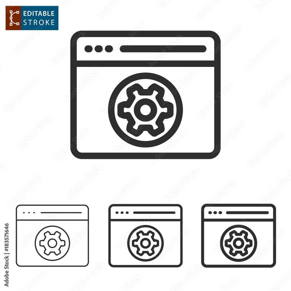 Browser line vector icon. Editable stroke. Browser line vector icon. Editable stroke.