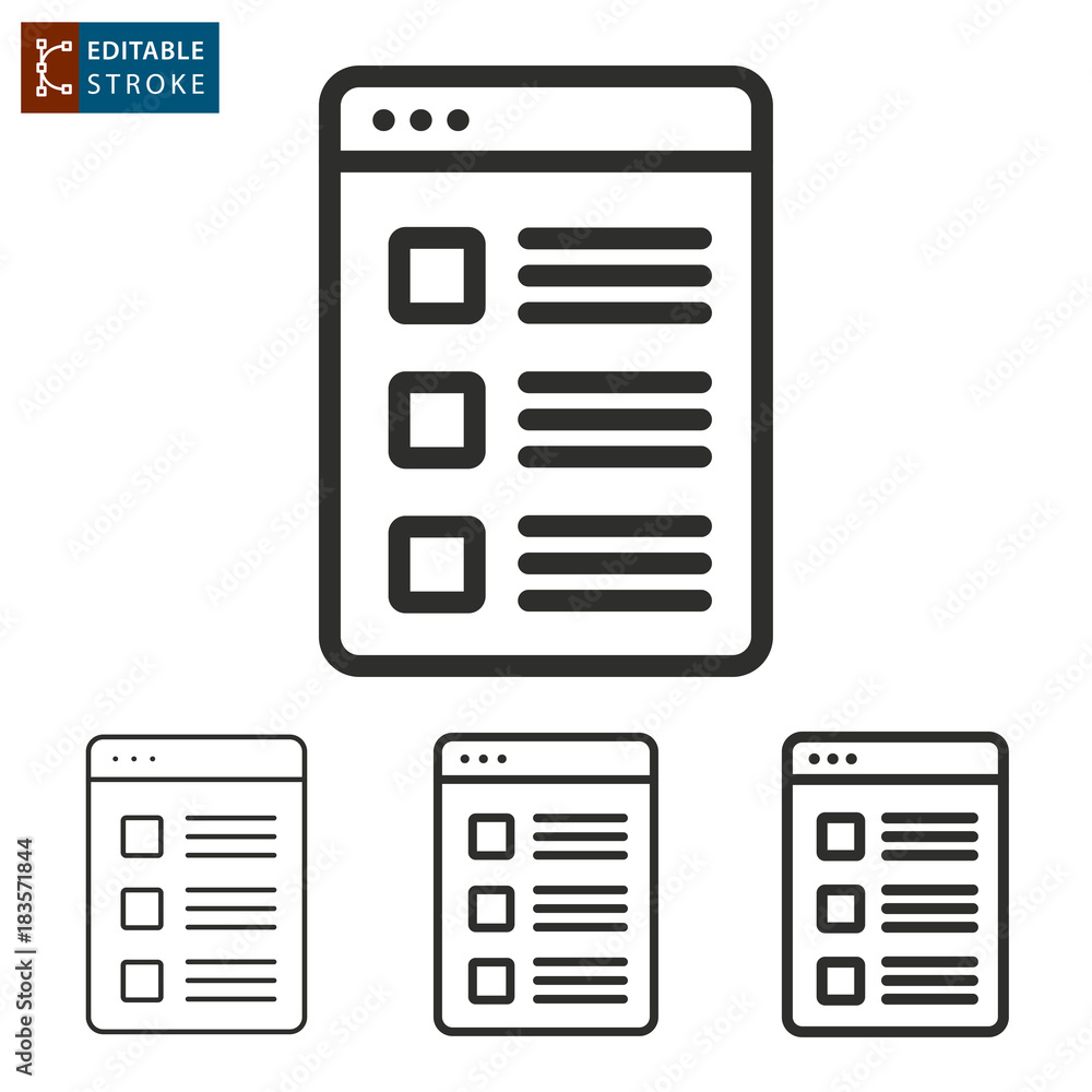 Browser line vector icon. Editable stroke. Browser line vector icon. Editable stroke.