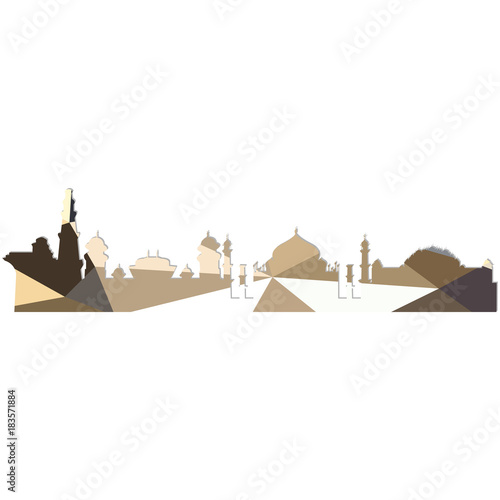 Landscape city silhouette